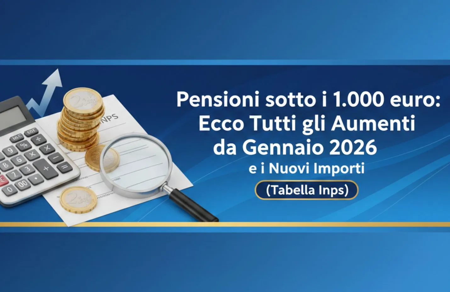 Pensioni sotto i 1.000 euro: Ecco Tutti gli Aumenti da Gennaio 2026 e i Nuovi Importi ( Tabella Inps)